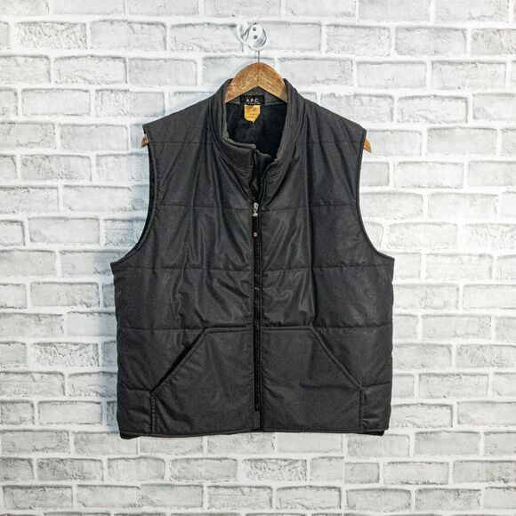 A.P.C. Other - vtg A.P.C. Puffer Quilted Vest Rubberised poly cotton Made in France size 3